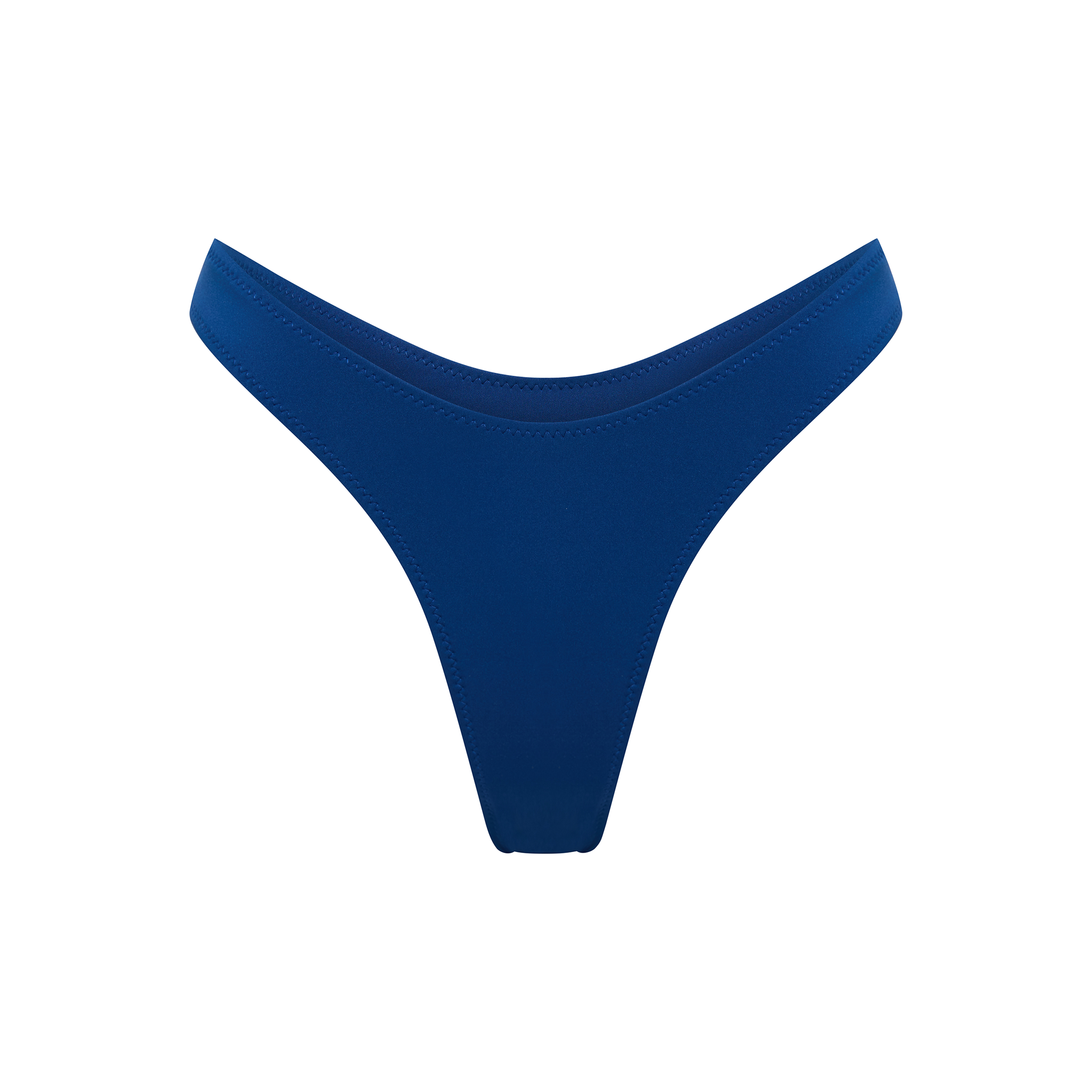 Navy High Cut Thong Bikini Bottom