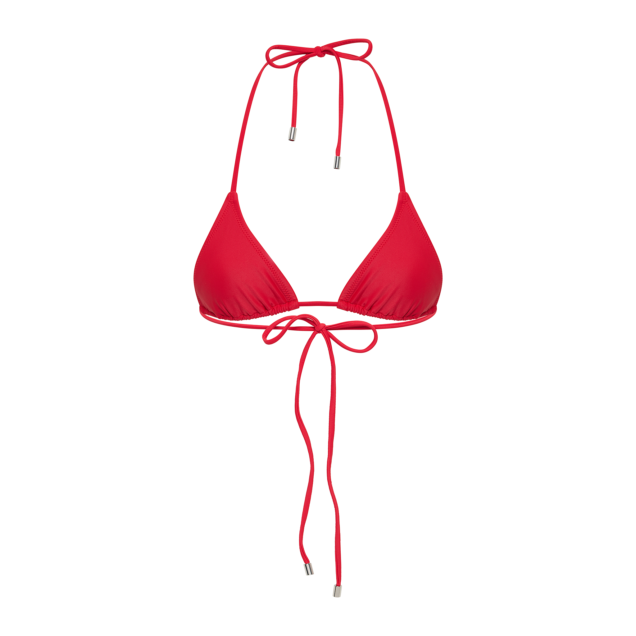 Crimson Red Triangle Bikini Top