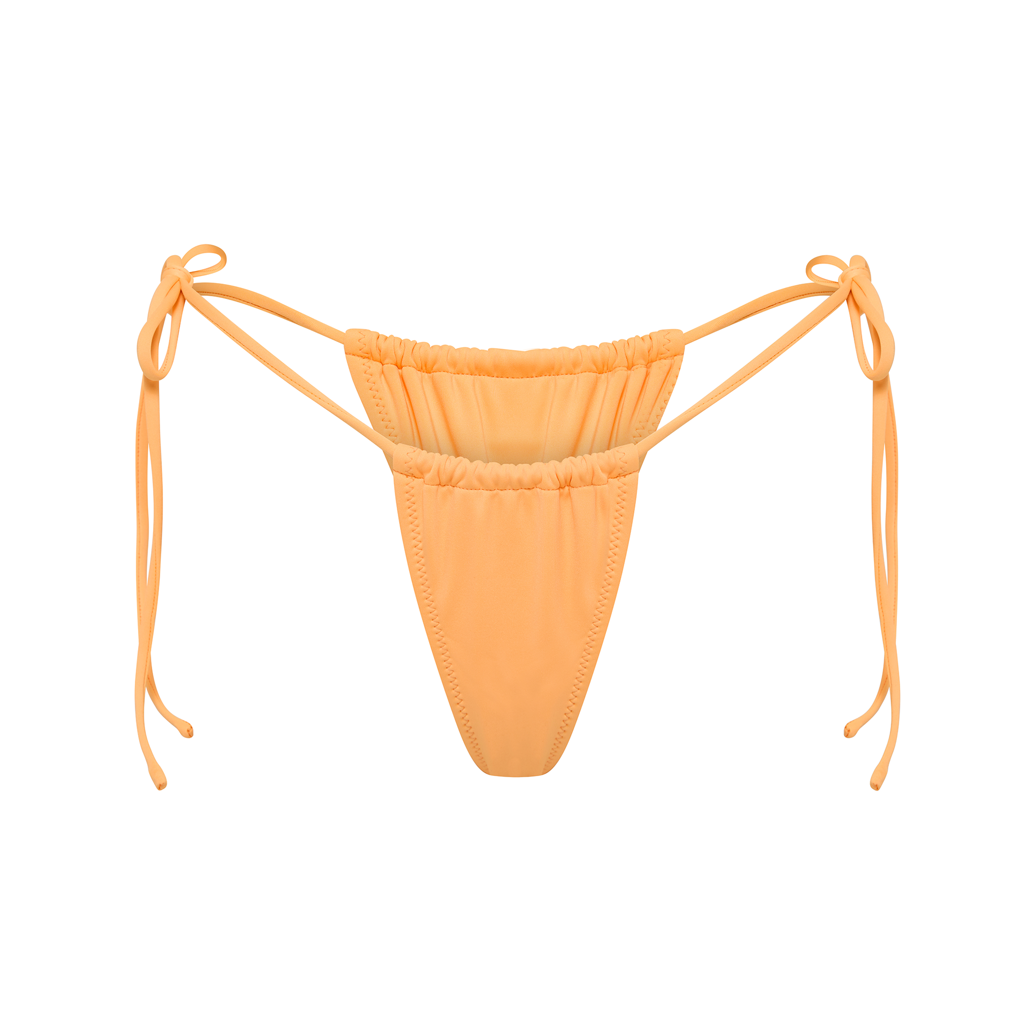 Peach Ruched Bikini Bottom
