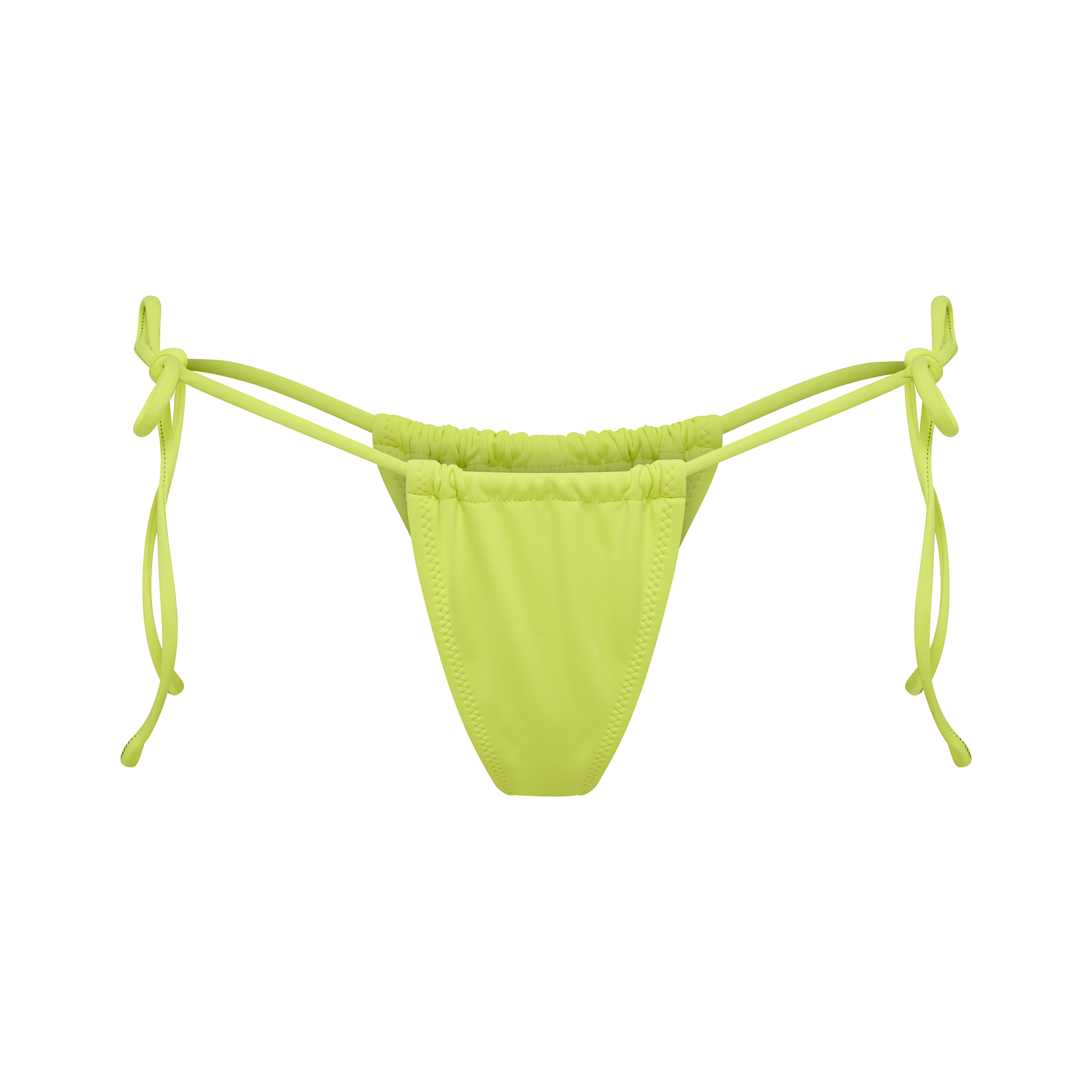 Lime Ruched Bikini Bottom