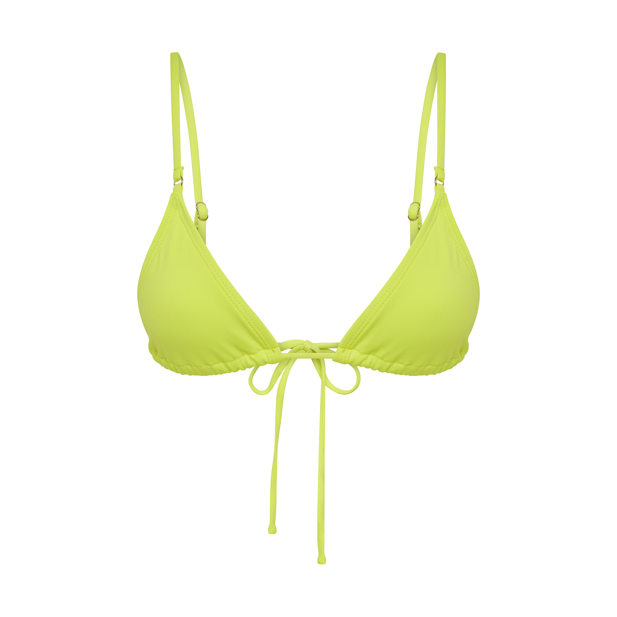 Lime Adjustable Triangle Bikini Top