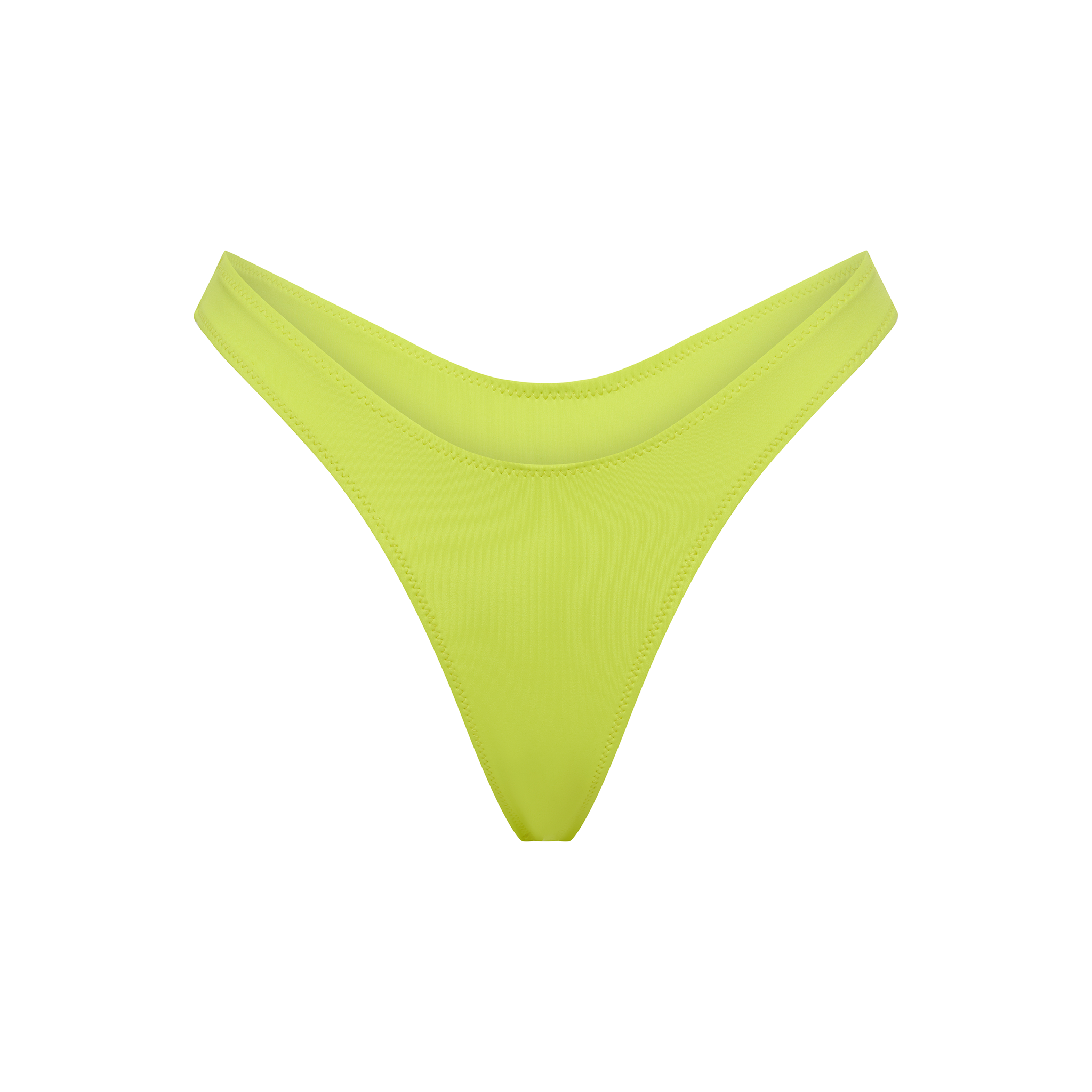 Lime High Cut Thong Bikini Bottom